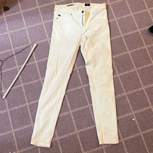 AG white skinny jeans size 28